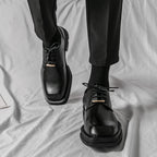 Leather Thick Sole Dress Shoes