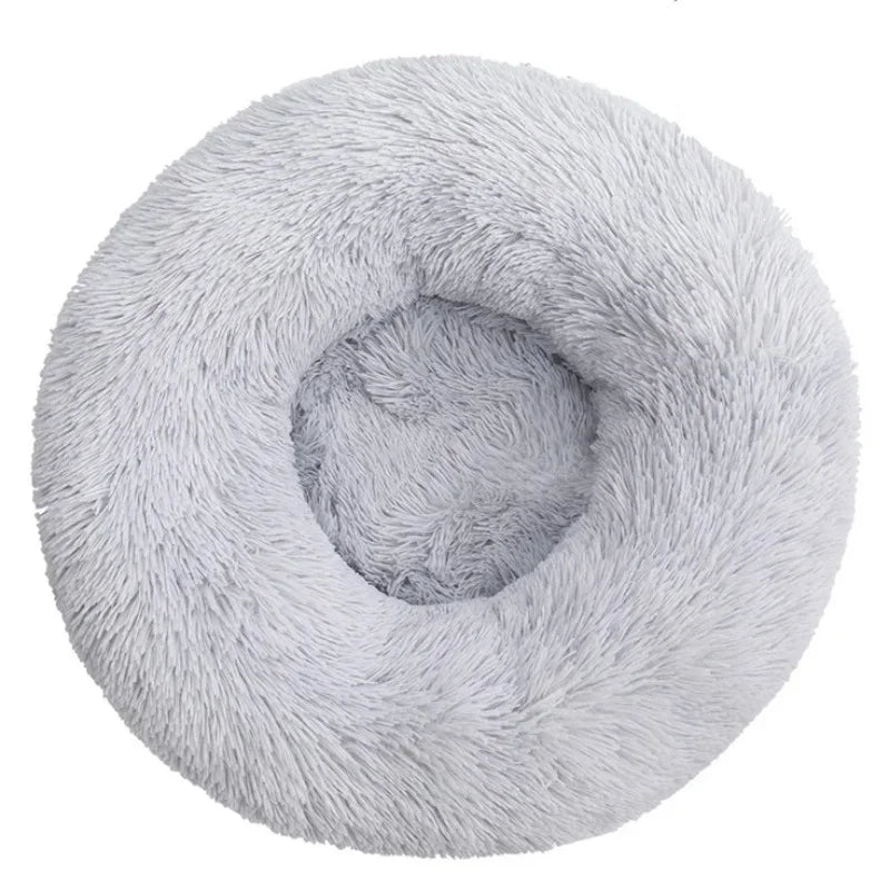 FluffNest Round Plush Pet Bed