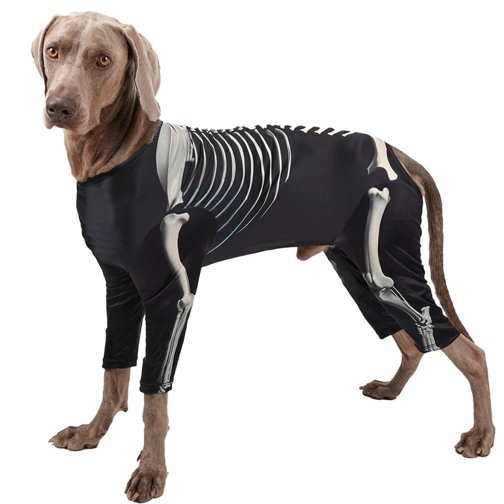 Large Dog Skeleton Bodysuit Costume