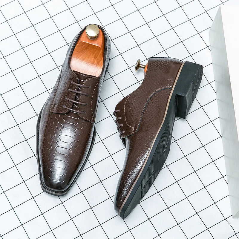 Leather Derby Dress Shoes