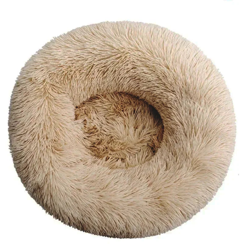 FluffNest Round Plush Pet Bed