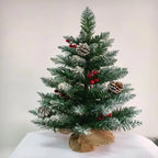 Premium Mini Tabletop Pine Tree with LED Lights