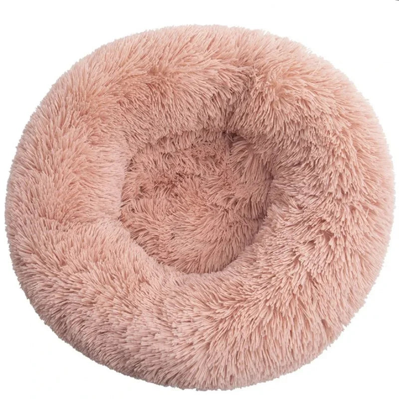 FluffNest Round Plush Pet Bed