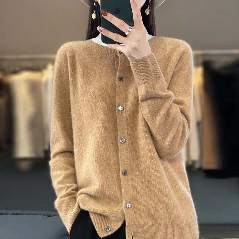 Santorini Merino Wool Cardigan