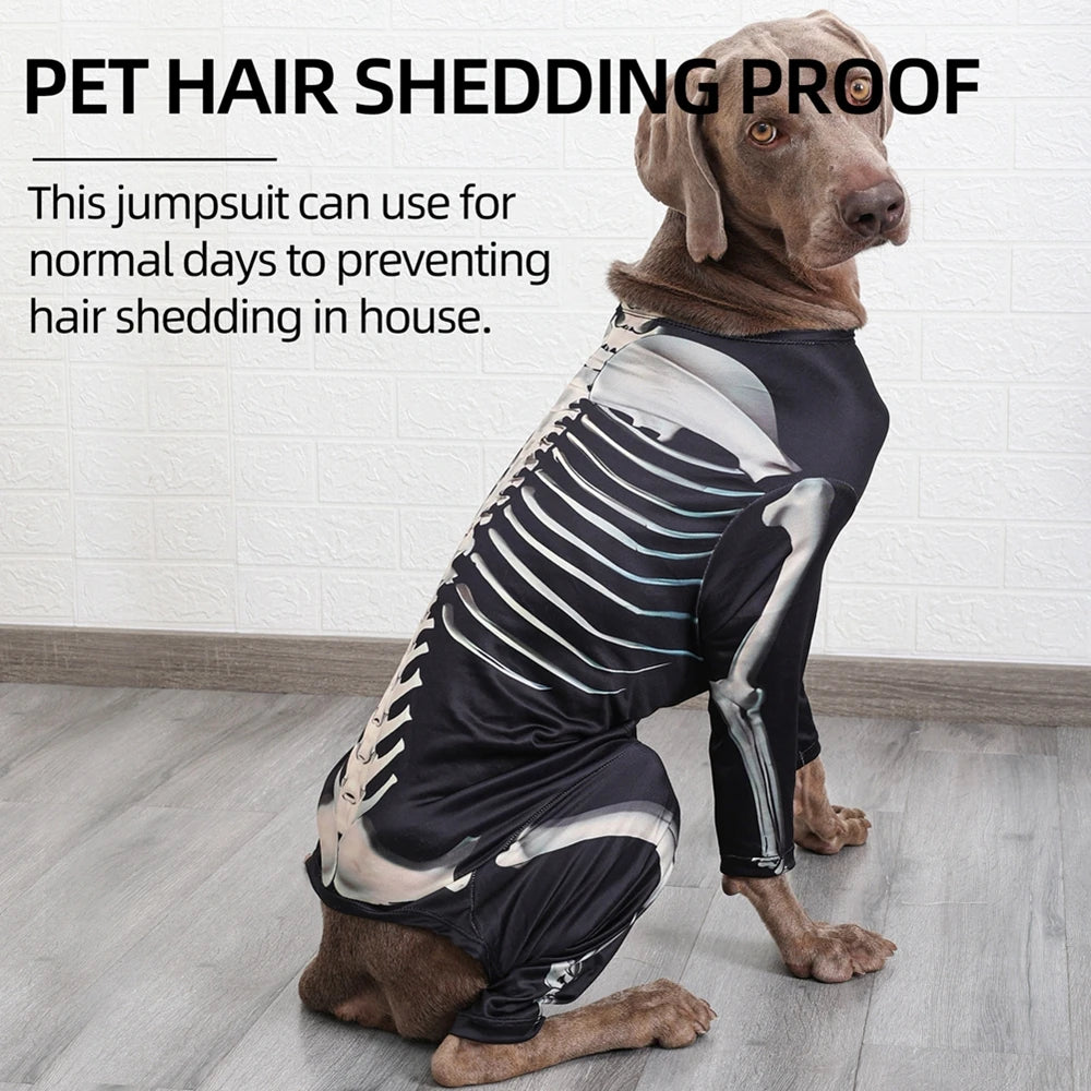 Large Dog Skeleton Bodysuit Costume