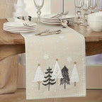 Table Runner with Pine Tree Pattern