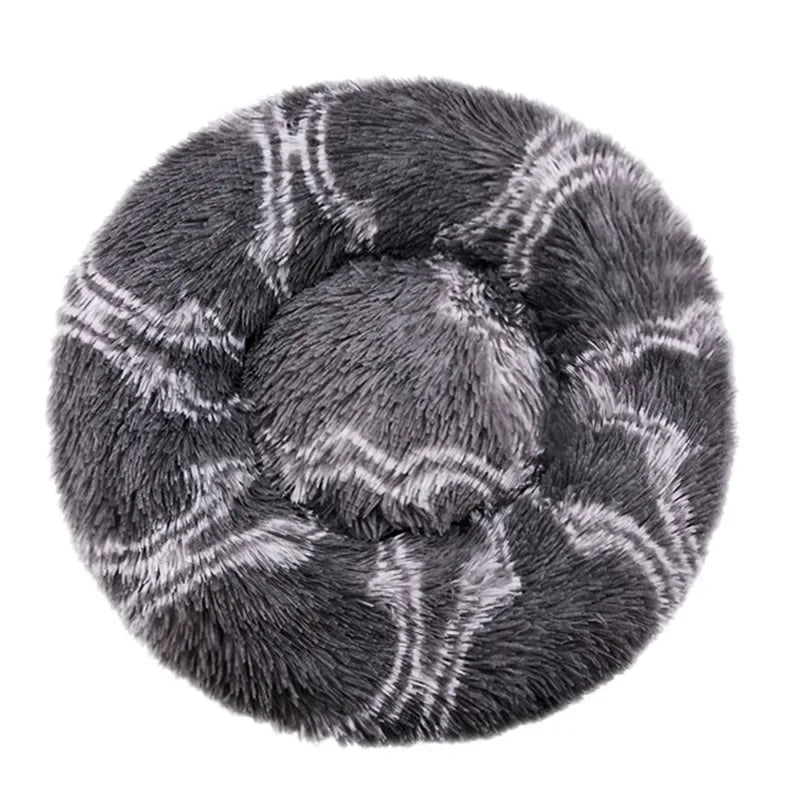 FluffNest Round Plush Pet Bed