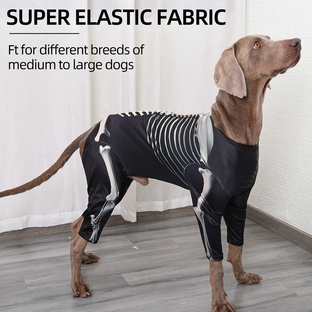 Large Dog Skeleton Bodysuit Costume