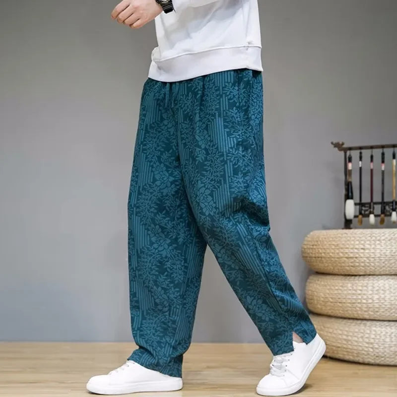 Kyoto Floral Linen Pants