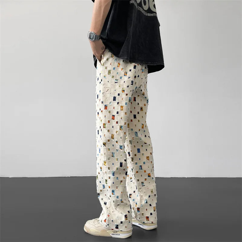 Arlo Patterned Straight Fit Pants