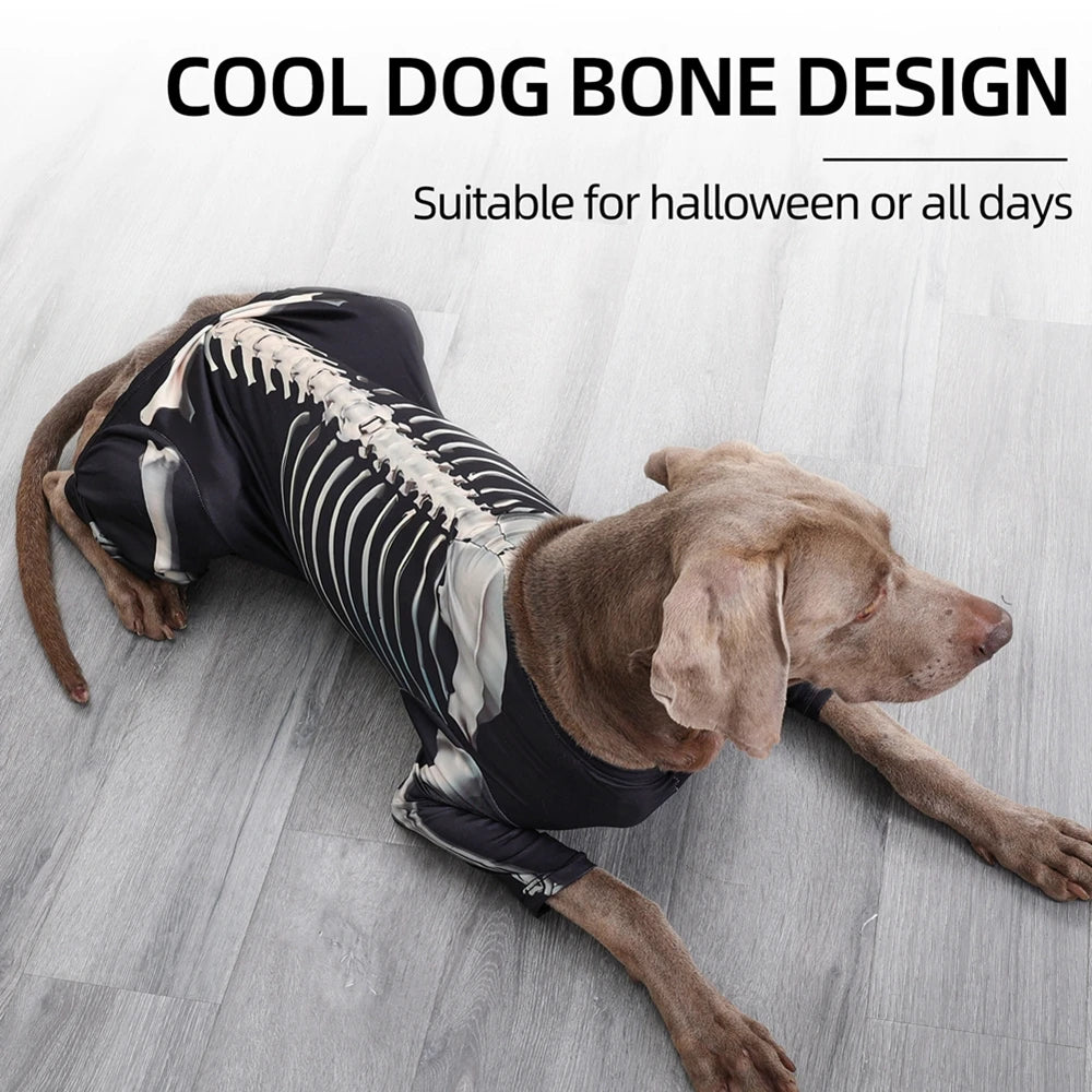 Large Dog Skeleton Bodysuit Costume