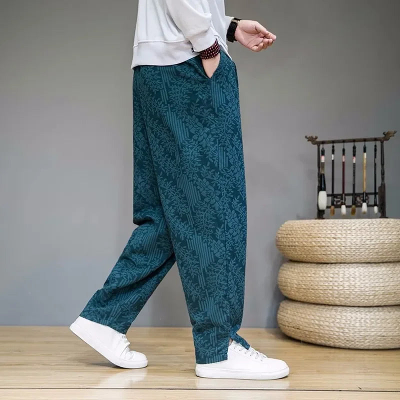 Kyoto Floral Linen Pants