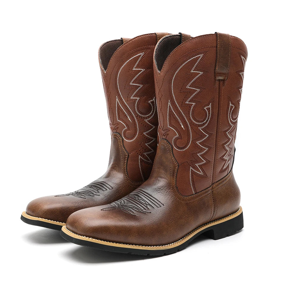 Denton Embroidered Western Cowboy Boots