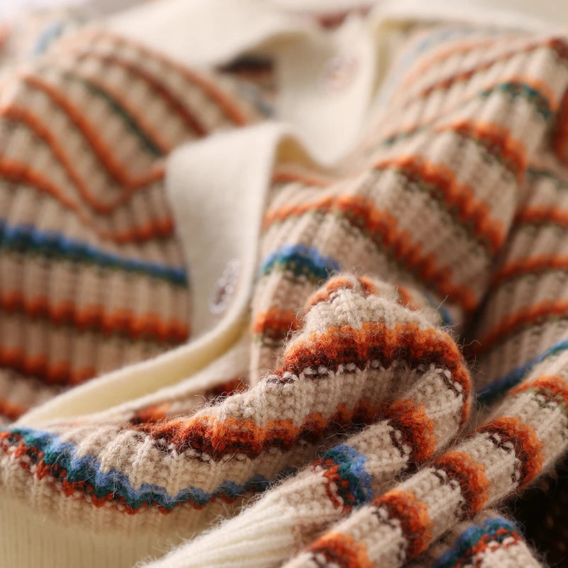 Maribel Striped Knit Cardigan
