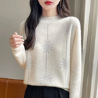 SnowVelvet Women’s Mock Neck Knit Sweater
