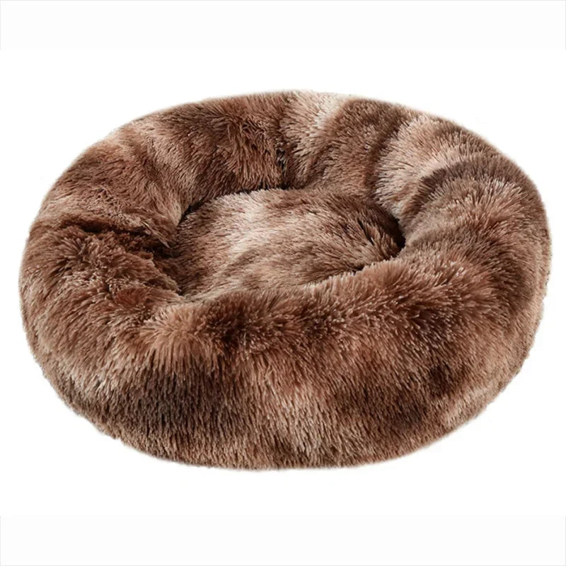 FluffNest Round Plush Pet Bed