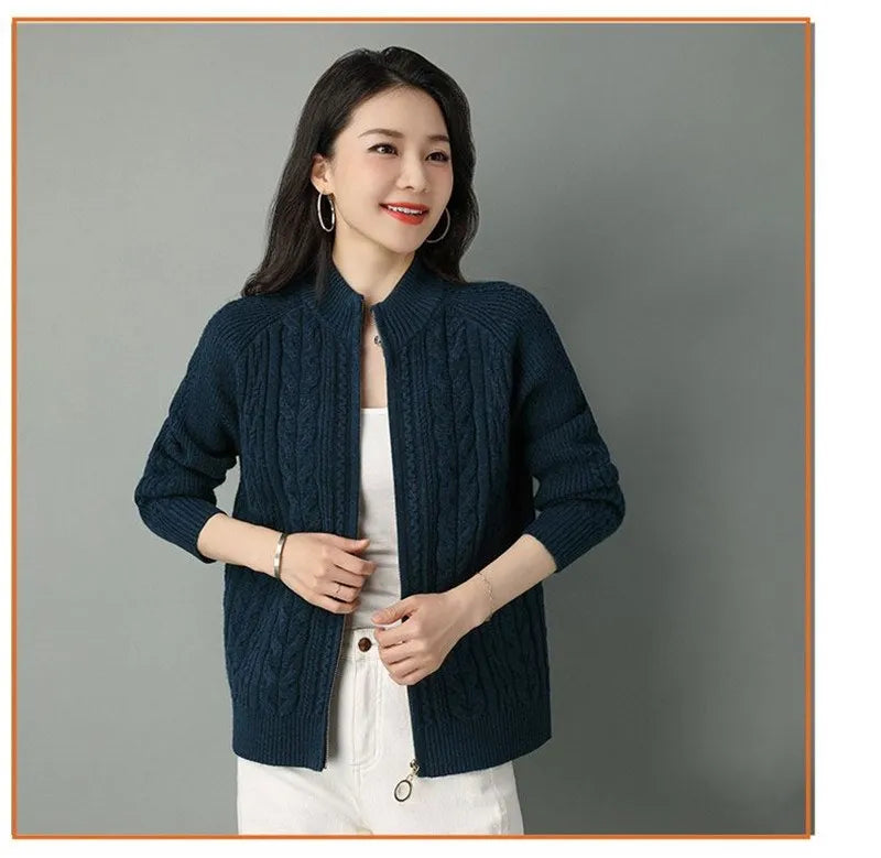 Maren Knitted Zip Cardigan