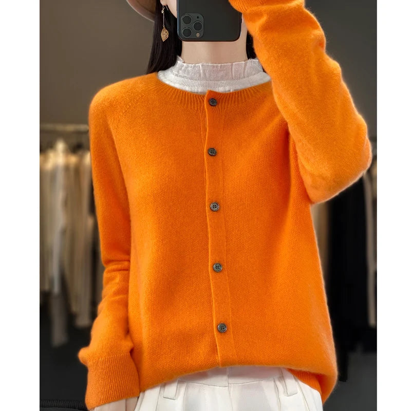 Santorini Merino Wool Cardigan
