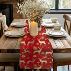 Velvet Reindeer Table Runner