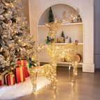 Elegant Iron Deer Figurine for Outdoor Display