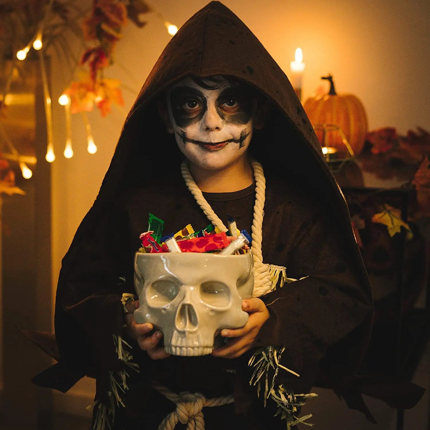 Ceramic Skull Candy Bowl