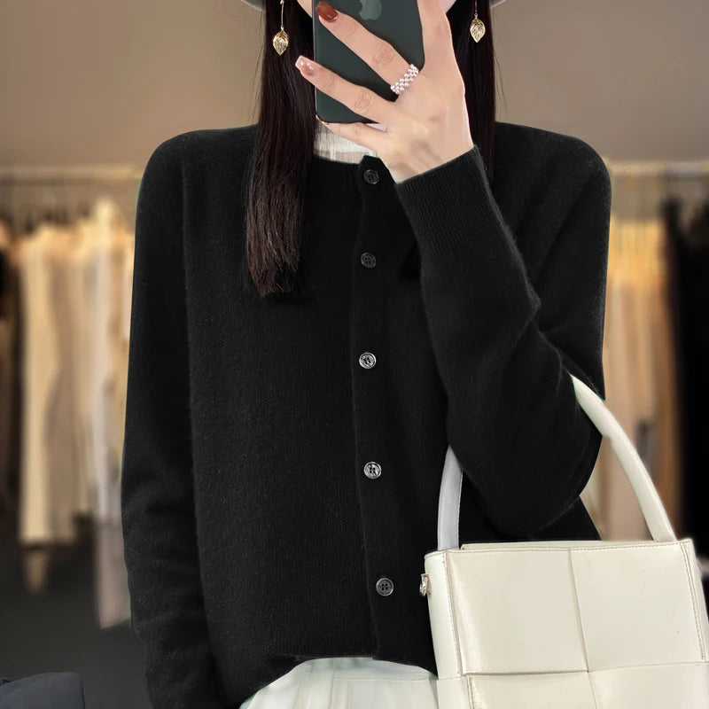 Santorini Merino Wool Cardigan