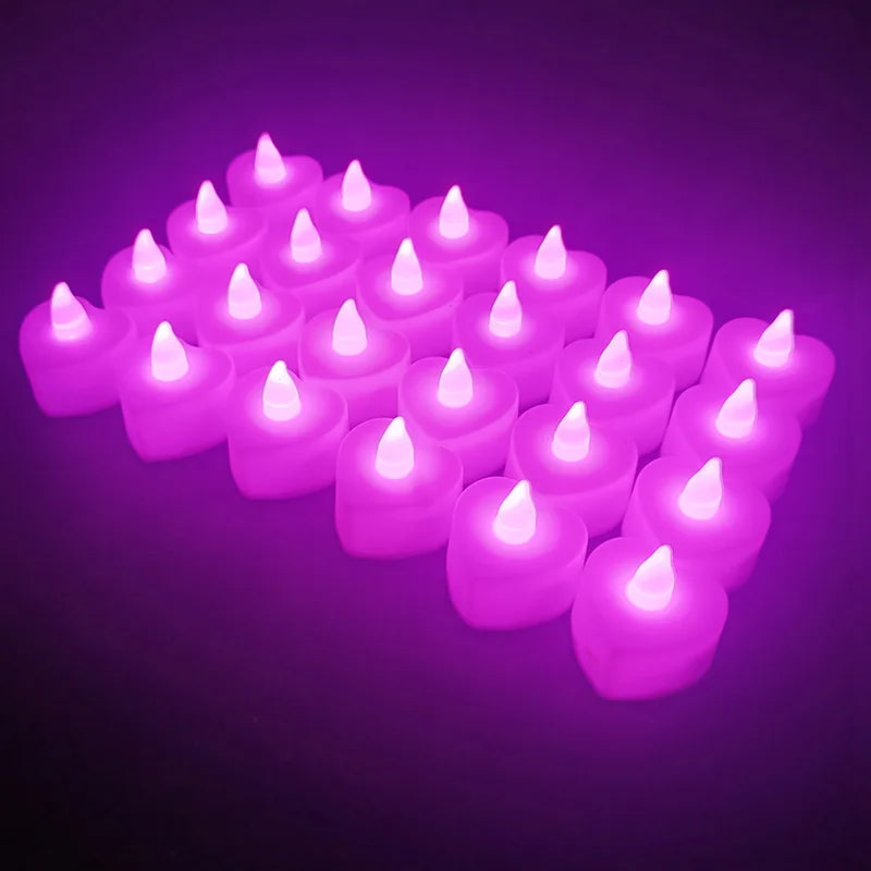 24PCS LED Flameless Tea Light Candles with  Shell Casing