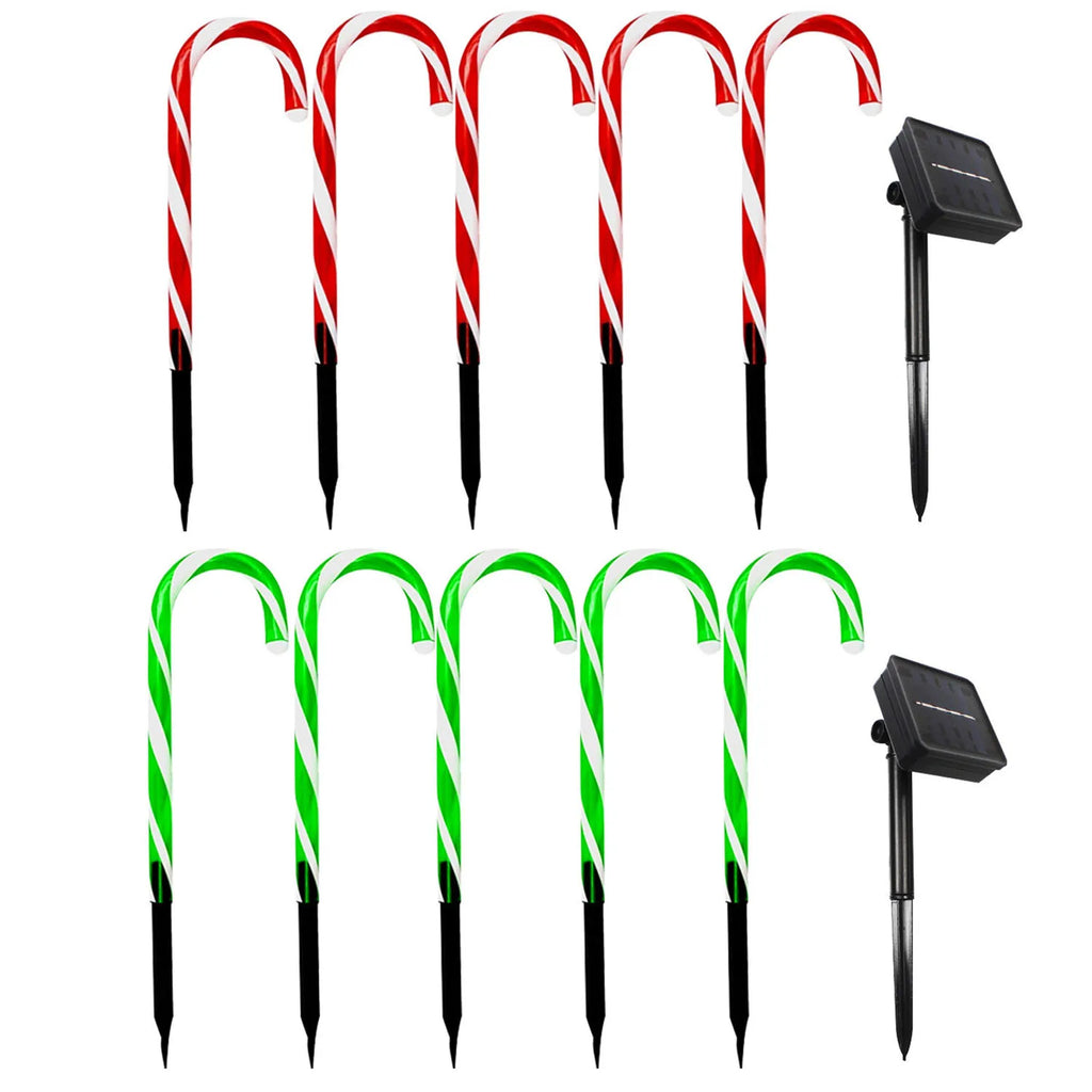 Solar Candy Cane Pathway Lights