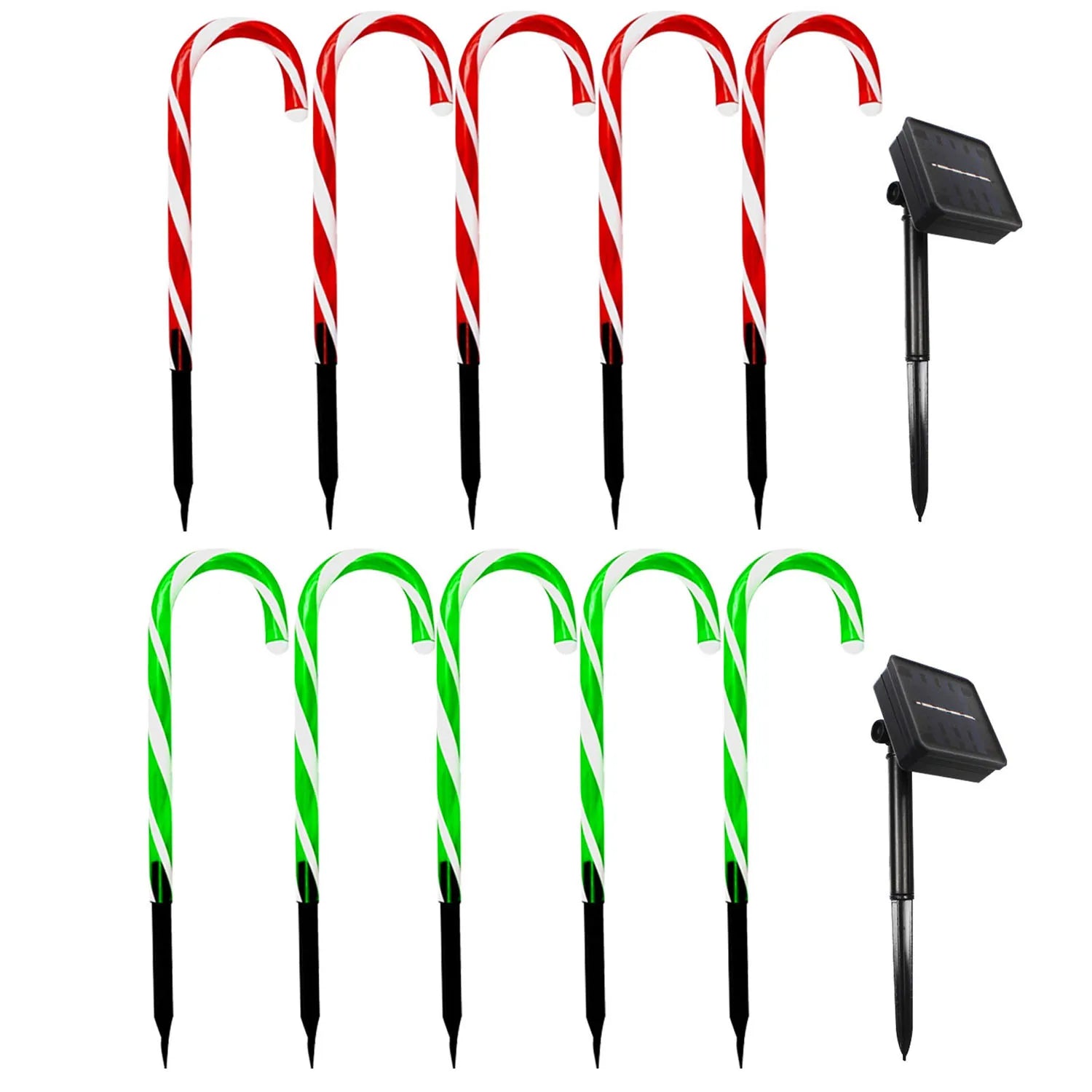 Solar Candy Cane Pathway Lights