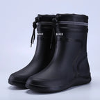 Waterproof Mid-Calf Rubber Rain Boots