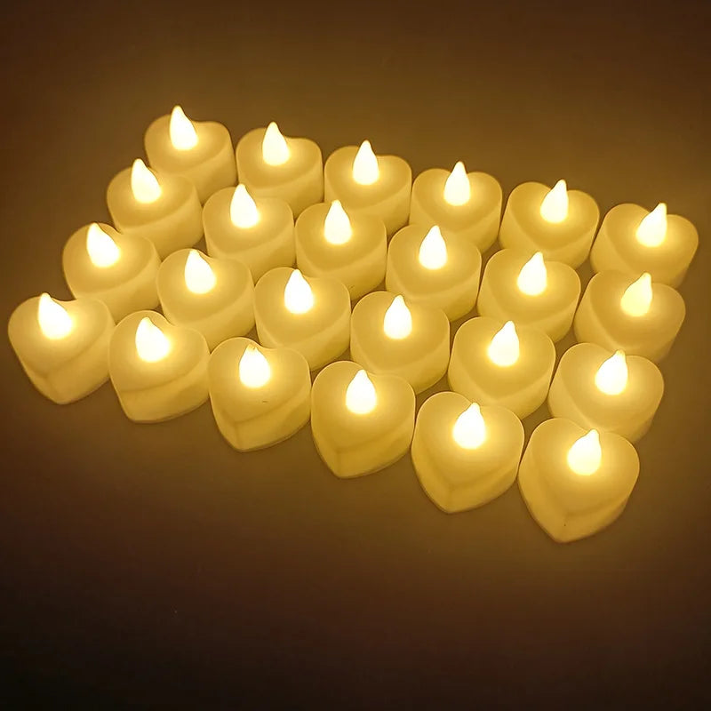 24PCS LED Flameless Tea Light Candles with  Shell Casing