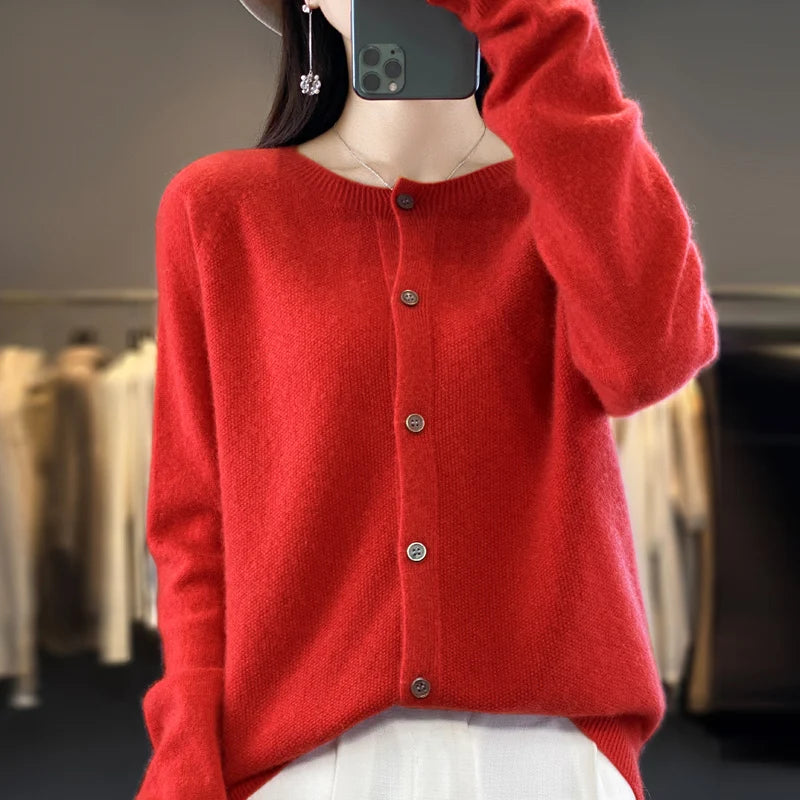Santorini Merino Wool Cardigan