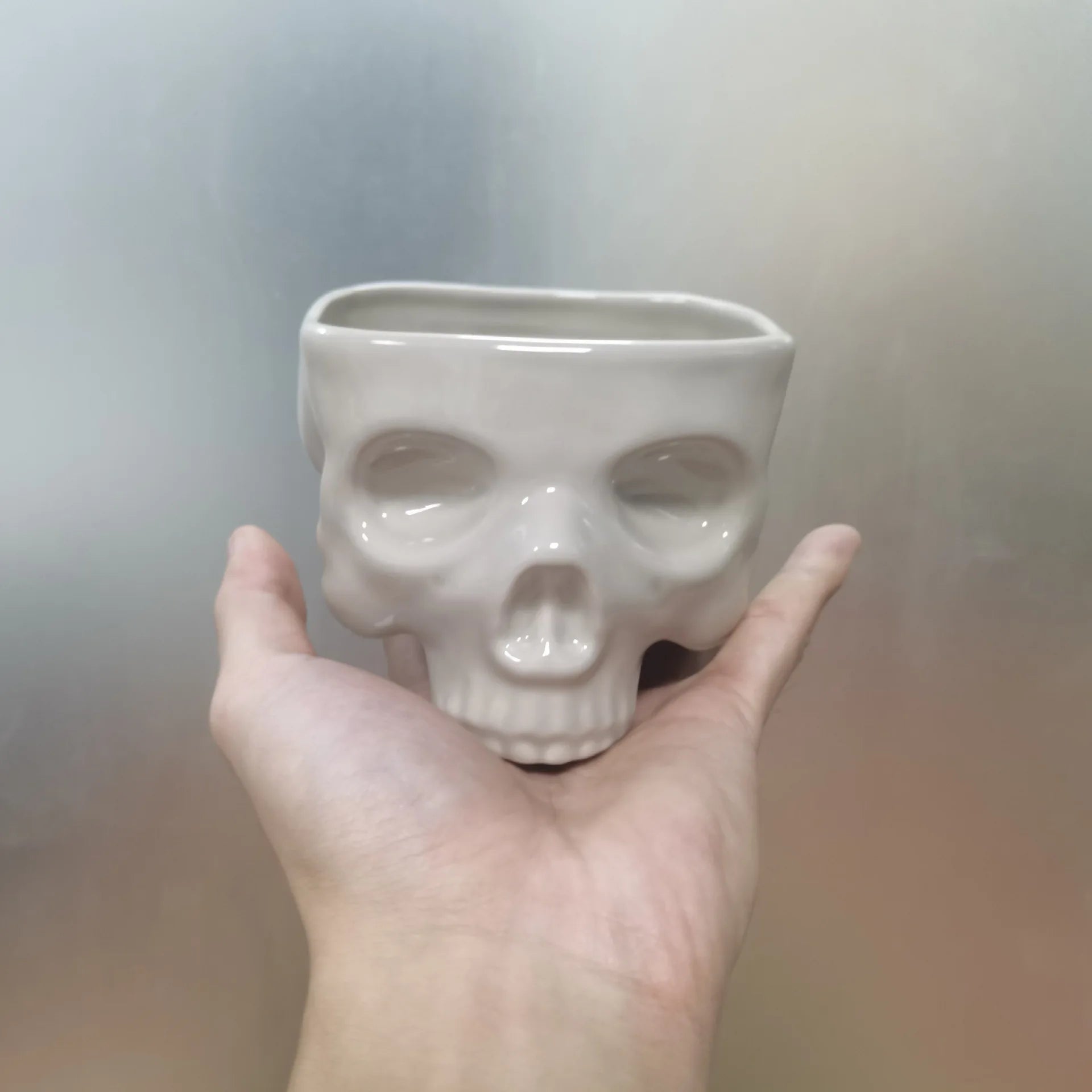 Ceramic Skull Candy Bowl
