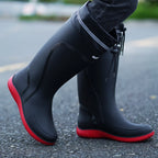 Waterproof Mid-Calf Rubber Rain Boots