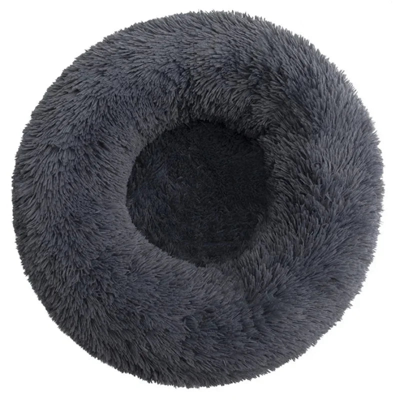 FluffNest Round Plush Pet Bed
