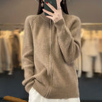 Liora Wool Zip Cardigan