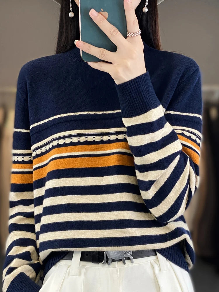 Elise Wool Stripe Sweater