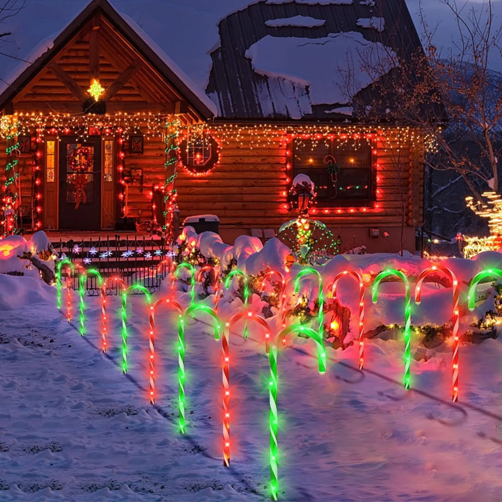 Solar Candy Cane Pathway Lights