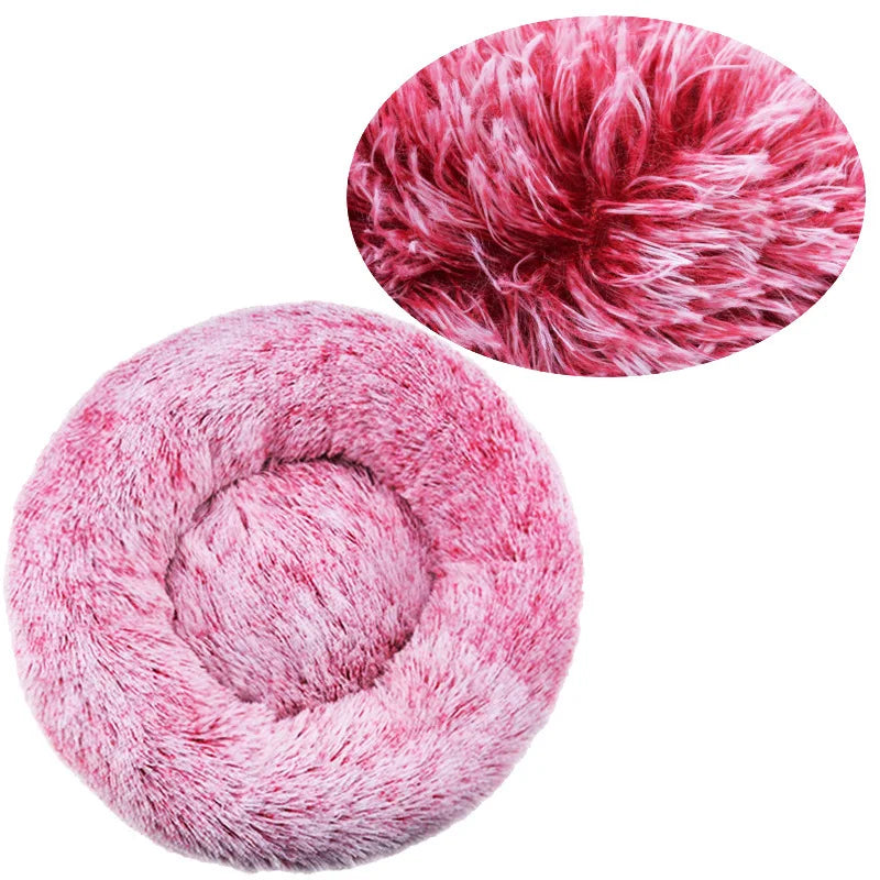 FluffNest Round Plush Pet Bed
