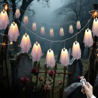 Ghost LED String Lights – 8 Mode Waterproof Hanging Garland