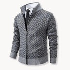 Rheon Jacquard Turtleneck Cardigan