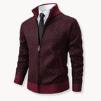 Rheon Jacquard Turtleneck Cardigan
