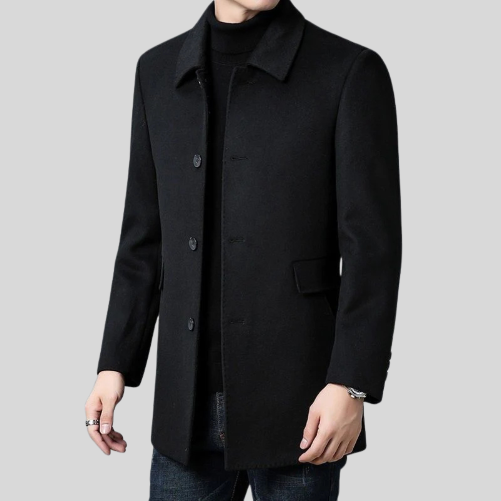 Lennox Tailored Wool-Blend Overcoat