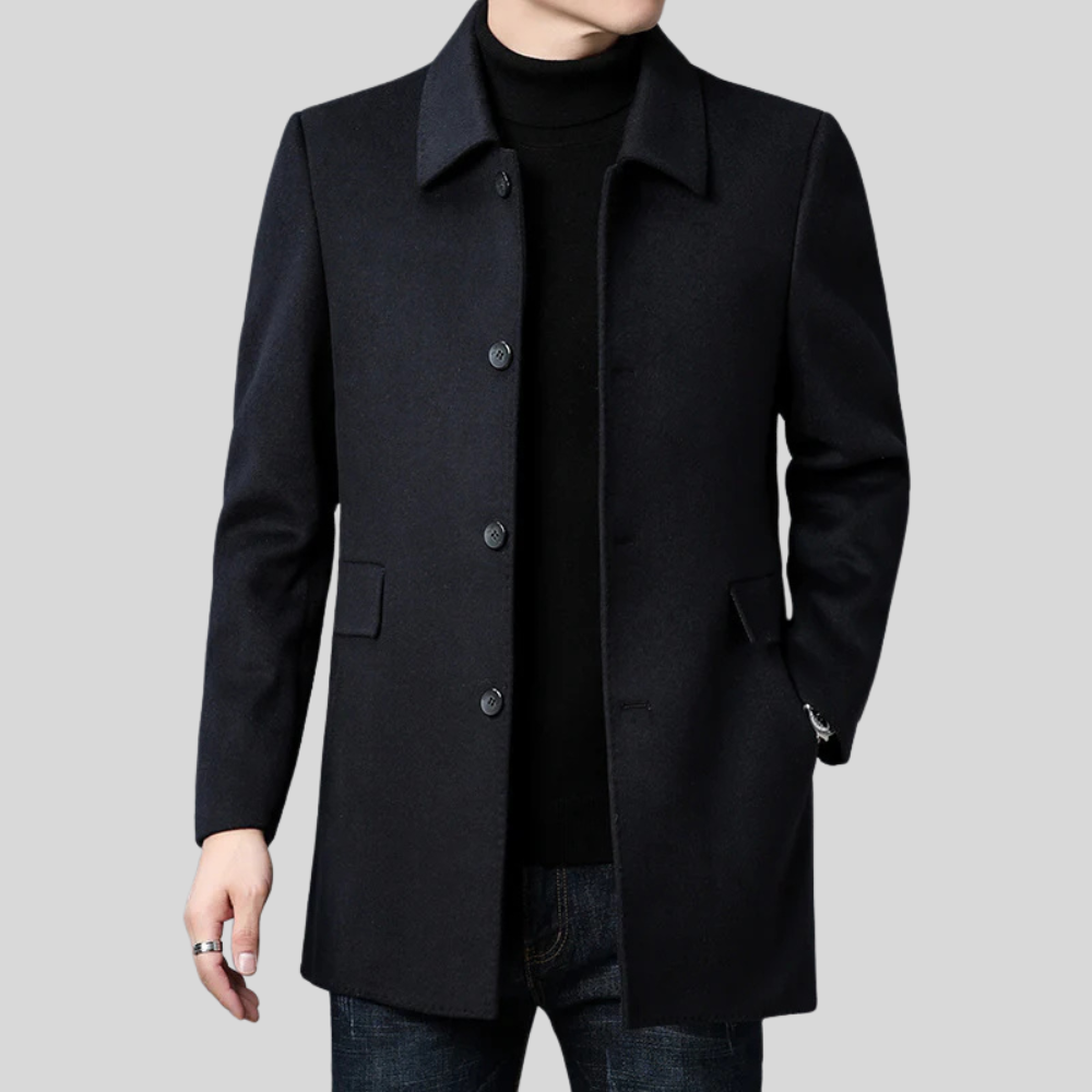 Lennox Tailored Wool-Blend Overcoat