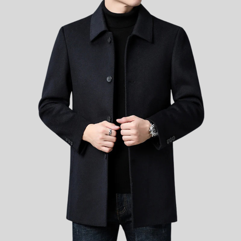 Lennox Tailored Wool-Blend Overcoat