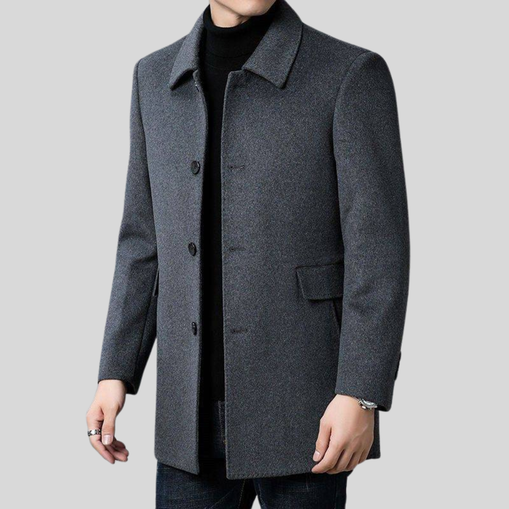 Lennox Tailored Wool-Blend Overcoat