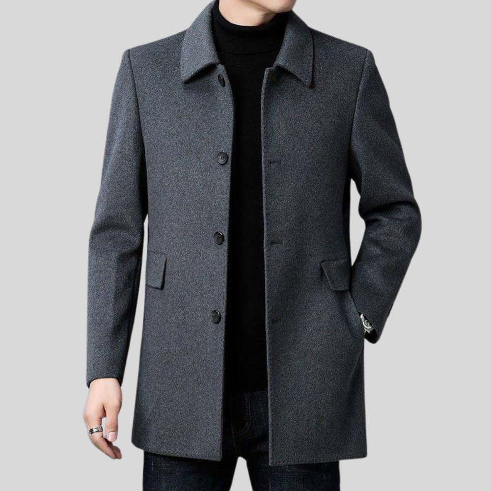 Lennox Tailored Wool-Blend Overcoat