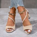 Ankle Strap Block Heel Sandals