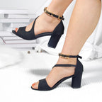 Ankle Strap Block Heel Sandals