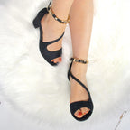 Ankle Strap Block Heel Sandals